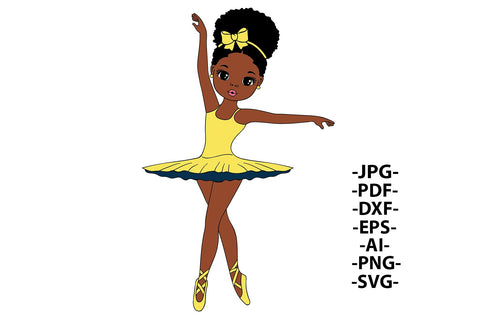 Black Girl Ballerina Svg, Gymnastics Girl Svg, Glitter, Black Girl Dance Svg, Elegant Girl, Black Girl Svg, Cute Little Girl, Svg Cut Files SVG 1uniqueminute 