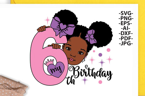 Black Girl Birthday Bundle, Happy Birthday Svg, Afro Girl Bundle, Black Girl Bundle Svg, Crown Svg, Afro Baby Svg, African American, Peekaboo Girl Svg SVG 1uniqueminute 