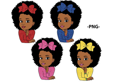 Black Girl Bundle Svg, Smile Girl Svg, Girl with Heart, Love Baby Svg, Melanin Glamour Svg, Girl with Crown, Glitter Png Files, Svg Cut File SVG 1uniqueminute 