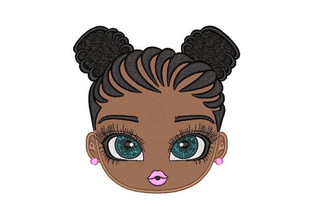 Black Girl Embroidery Design, 4 sizes Embroidery/Applique DESIGNS Nino Nadaraia 