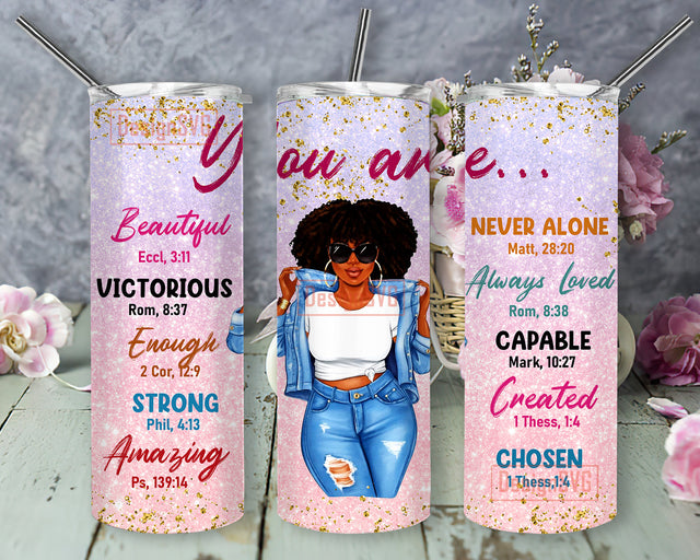 Black Girl Magic 20oz Tumbler Wrap, Black Woman Glitter Skinny Tumbler, African American Tumbler Png, Motivation Sublimation Design, Instant Download Sublimation DesignSVG 
