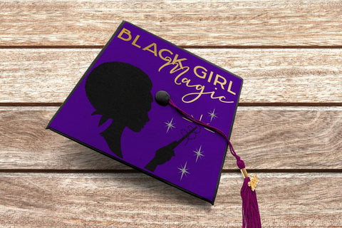 Black Girl Magic Graduation Cap Decoration SVG Designed by Geeks 