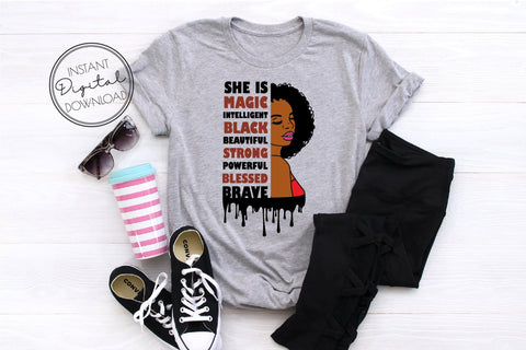 Black Girl Magic SVG Afro Inspirational Quote SVG OrangeBrushStudio 