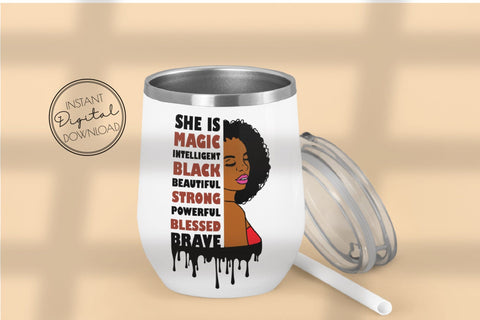 Black Girl Magic SVG Afro Inspirational Quote SVG OrangeBrushStudio 