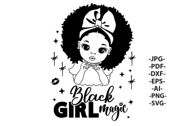 Black Girl Magic Svg, Black Queen Svg, Black Girl Svg, Princess Svg, Melanin Queen Svg, Puff Hair, Afro Girl Svg, Afro Woman, Svg Cut Files SVG 1uniqueminute 