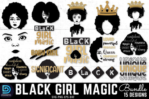 Black Girl Magic SVG Bundle SVG DESIGNISTIC 