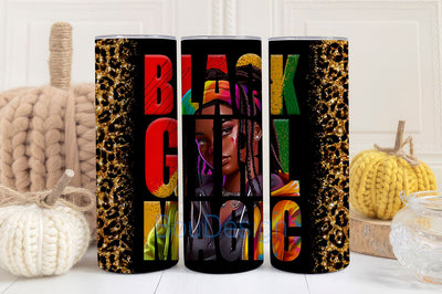 Black Girl Magic Tumbler Wrap 20oz Skinny Tumbler Sublimation Designs Straight PNG Digital Download African American PNG Design Sublimation BouDesign 