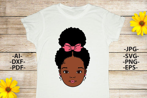 Black girl Svg, Afro Girl Svg, Black History, Afro Woman Svg, Ribbon, Cute Girl, African American, Black Girl Magic, Svg Cut Files SVG 1uniqueminute 