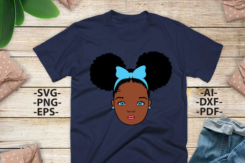 Black girl Svg, Afro Girl Svg, Blue Eyes Svg, Afro Woman Svg, Ribbon, Cute Girl, African American, Black Girl Magic, Svg Cut Files SVG 1uniqueminute 