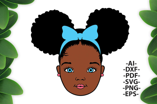 Black girl Svg, Afro Girl Svg, Girl with Blue, Eyes, Afro Woman Svg, Ribbon, Cute Girl, African American, Black Girl Magic, Svg Cut Files SVG 1uniqueminute 