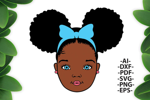 Black girl Svg, Afro Girl Svg, Girl with Blue, Eyes, Afro Woman Svg, Ribbon, Cute Girl, African American, Black Girl Magic, Svg Cut Files SVG 1uniqueminute 