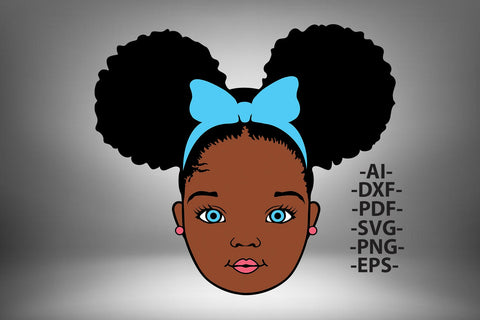 Black girl Svg, Afro Girl Svg, Girl with Blue, Eyes, Afro Woman Svg, Ribbon, Cute Girl, African American, Black Girl Magic, Svg Cut Files SVG 1uniqueminute 