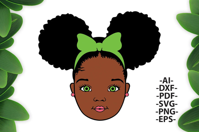 Black girl Svg, Afro Girl Svg, Green Eyes Svg, Afro Woman Svg, Ribbon, Cute Girl, African American, Black Girl Magic, Svg Cut Files SVG 1uniqueminute 