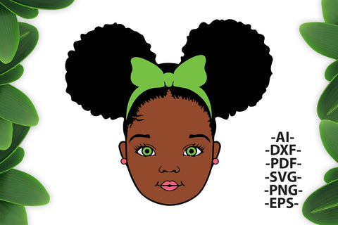 Black girl Svg, Afro Girl Svg, Green Eyes Svg, Afro Woman Svg, Ribbon, Cute Girl, African American, Black Girl Magic, Svg Cut Files SVG 1uniqueminute 