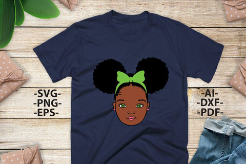 Black girl Svg, Afro Girl Svg, Green Eyes Svg, Afro Woman Svg, Ribbon, Cute Girl, African American, Black Girl Magic, Svg Cut Files SVG 1uniqueminute 