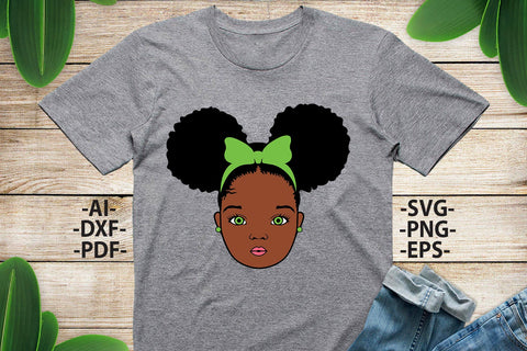 Black girl Svg, Afro Girl Svg, Green Eyes Svg, Afro Woman Svg, Ribbon, Cute Girl, African American, Black Girl Magic, Svg Cut Files SVG 1uniqueminute 