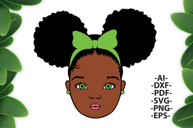 Black girl Svg, Afro Girl Svg, Green Eyes Svg, Afro Woman Svg, Ribbon, Cute Girl, African American, Black Girl Magic, Svg Cut Files SVG 1uniqueminute 