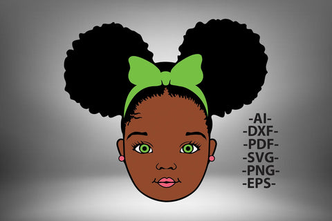 Black girl Svg, Afro Girl Svg, Green Eyes Svg, Afro Woman Svg, Ribbon, Cute Girl, African American, Black Girl Magic, Svg Cut Files SVG 1uniqueminute 