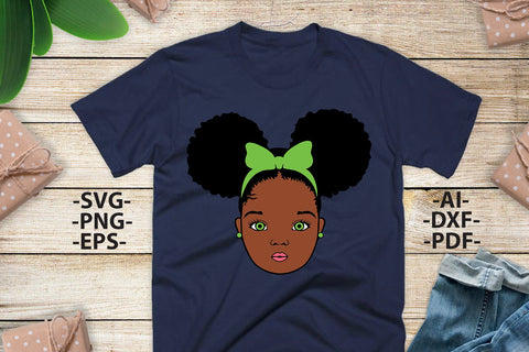 Black girl Svg, Afro Girl Svg, Green Eyes Svg, Afro Woman Svg, Ribbon, Cute Girl, African American, Black Girl Magic, Svg Cut Files SVG 1uniqueminute 