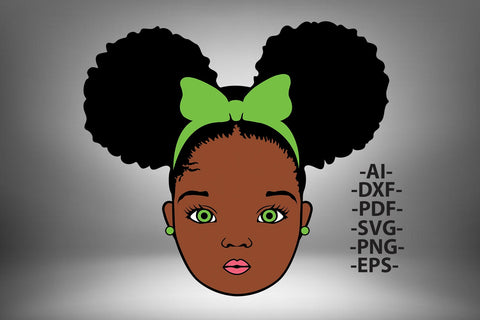 Black girl Svg, Afro Girl Svg, Green Eyes Svg, Afro Woman Svg, Ribbon, Cute Girl, African American, Black Girl Magic, Svg Cut Files SVG 1uniqueminute 