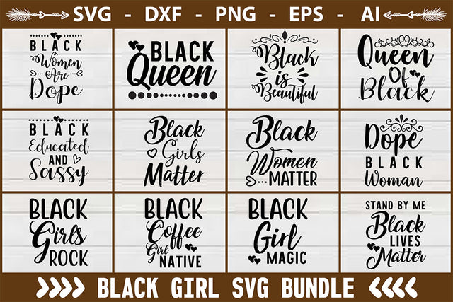 Black Girl SVG Bundle SVG Nbd161 