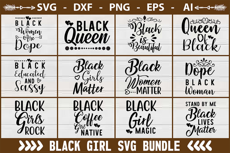 Black Girl SVG Bundle SVG Nbd161 