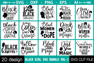 Black Girl SVG Bundle SVG Nbd161 