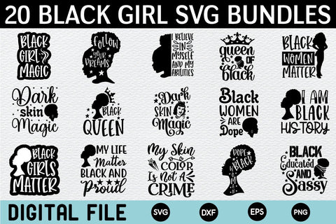 Black girl SVG Bundles SVG md faruk hossain 