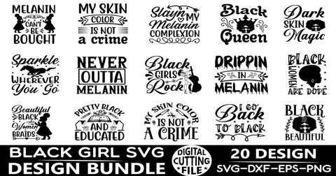 black girl svg design bundle SVG sk.swapon Roy 