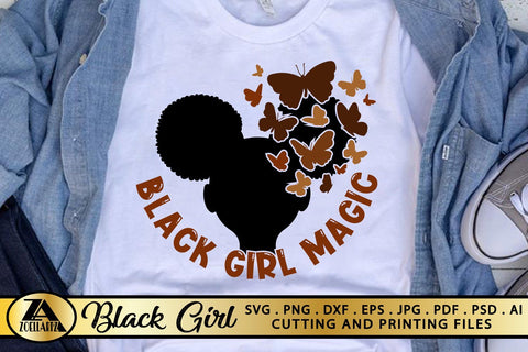 Black Girl SVG PNG EPS DXF Melanin SVG AFRO SVG Cut Files SVG zoellartz 