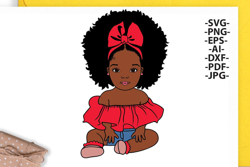 Black Girl Svg, Sweet Girl Svg, Afro Girl Svg, Melanin Svg, Ribbon Svg 