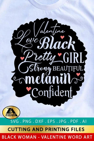 Black Girl SVG Valentine Subway Art SVG Black Woman SVG SVG zoellartz 