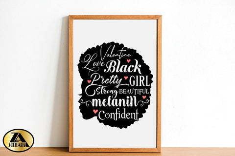 Black Girl SVG Valentine Subway Art SVG Black Woman SVG SVG zoellartz 