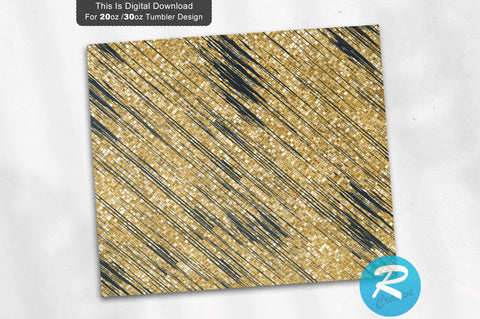 Black golden glitter 20 oz / 30 oz Skinny Tumbler Sublimation Regulrcrative 