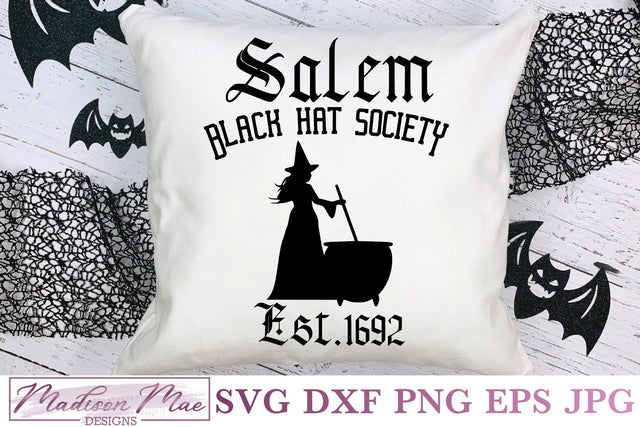 Black Hat Society, Halloween Witch SVG SVG Madison Mae Designs 