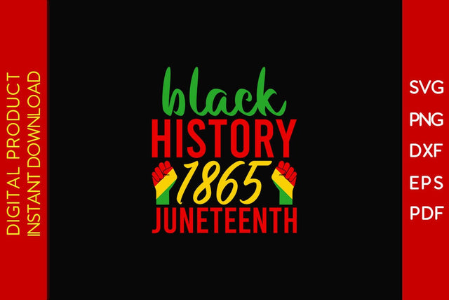 Black History 1865 Juneteenth SVG PNG PDF Cut File SVG Creativedesigntee 