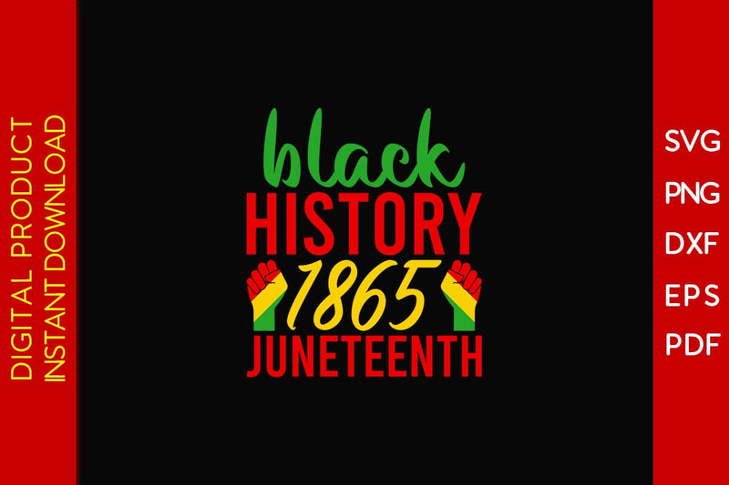Black History 1865 Juneteenth SVG PNG PDF Cut File SVG Creativedesigntee 