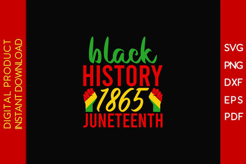 Black History 1865 Juneteenth SVG PNG PDF Cut File SVG Creativedesigntee 