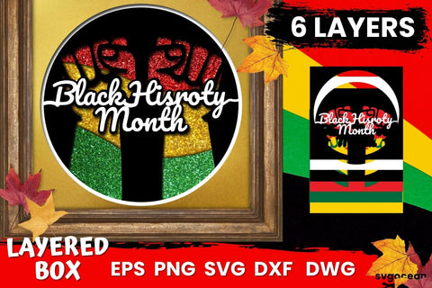 Black History Layered | Lightbox | Layered Cut Files SVG SvgOcean 
