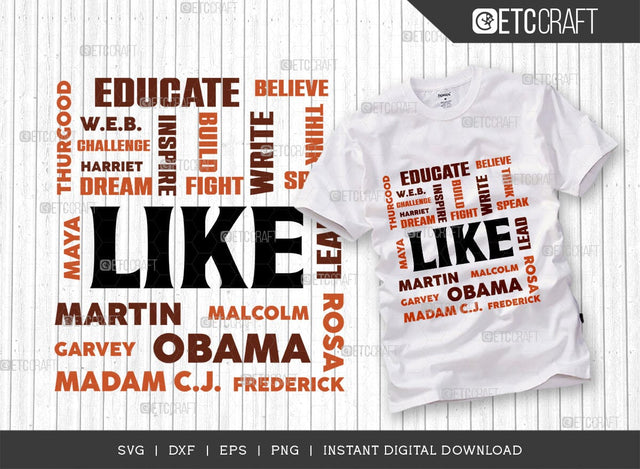 Black History Leaders SVG Cut File, African American Svg, Black History Month Svg, Black Woman Svg, Black Pride Svg, African American Quote Design, TG 01770 SVG ETC Craft 