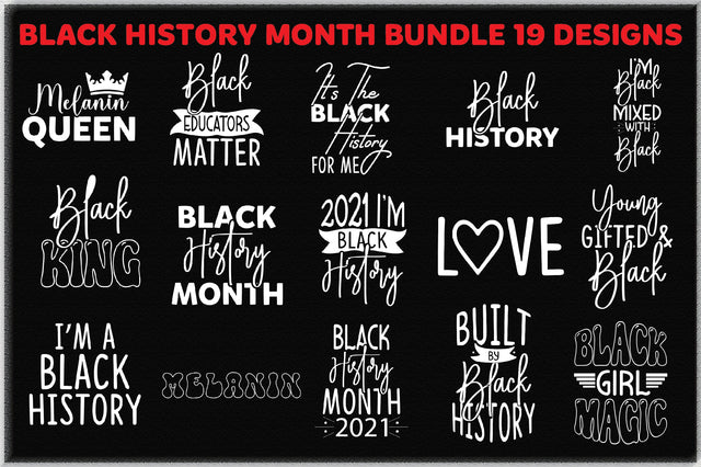 Black History Month Bundle 19 Designs SVG Creativeart88 