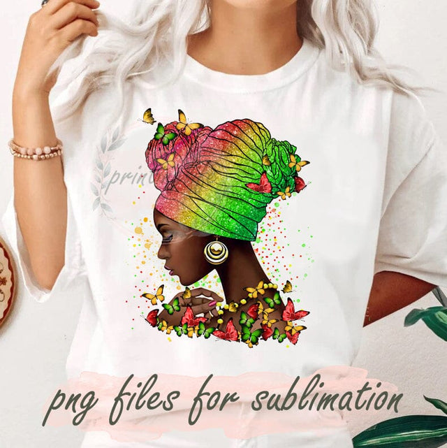 Black History Month Png, Black Women Png, Pretty Afro Woman, Black Beautiful Woman, African American Girl Png, Christian Inspirational Sublimation PrintingLife 