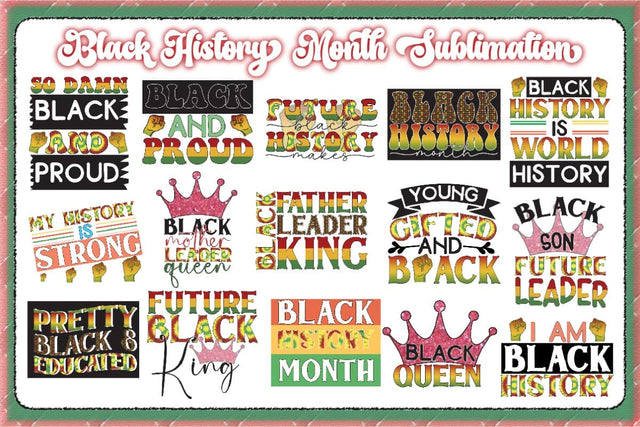 Black History Month Sublimation Bundle Sublimation Creativeart88 