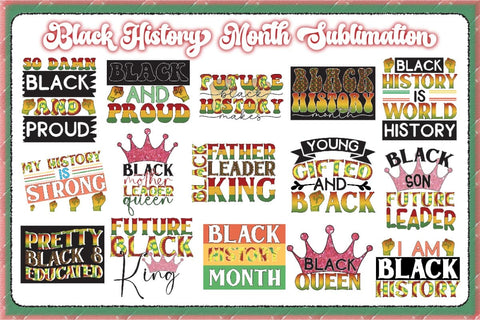 Black History Month Sublimation Bundle Sublimation Creativeart88 