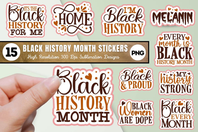 Black History Month Sublimation Stickers Bundle Sublimation Regulrcrative 