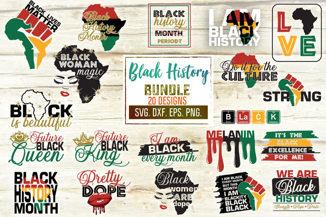Black History Month Svg Bundle. BLM. African Melanin Svg. Afro Queen Svg. Black Pride Svg. Black Queen Svg. African American png dxf eps SVG Mint And Beer Creations 