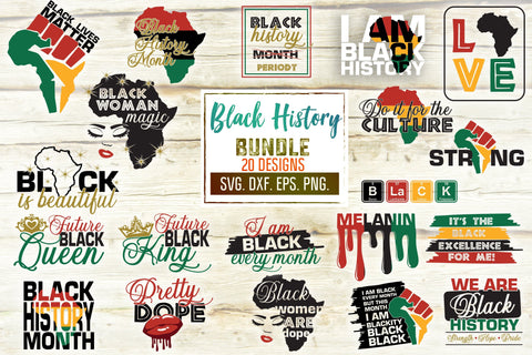 Black History Month Svg Bundle. BLM. African Melanin Svg. Afro Queen Svg. Black Pride Svg. Black Queen Svg. African American png dxf eps SVG Mint And Beer Creations 