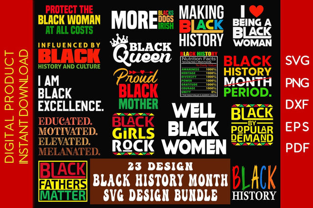 Black History Month SVG Bundle Cut File SVG Creativedesigntee 