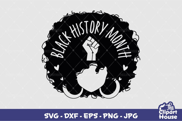 Black History Month Woman Silhouette SVG The Clipart House 