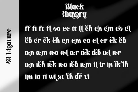 Black Hungry Font Letterara 